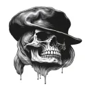 Skull that represent Envy  tattoo design idea