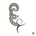 lotus flower, unalome, snake, moon phases, gemini sign, breathing sign tattoo design idea