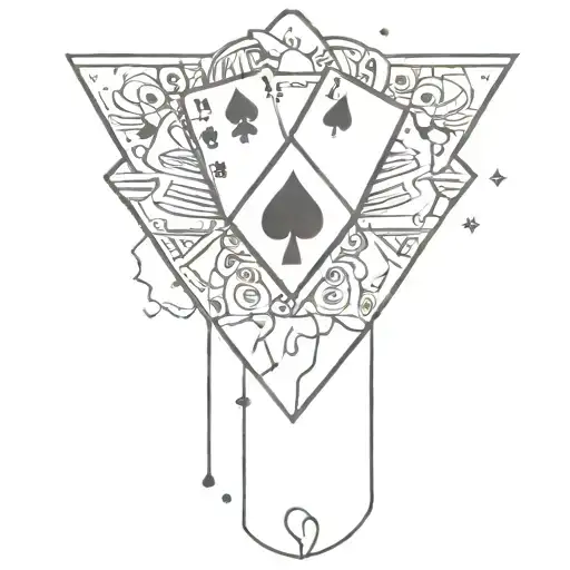Life's a gamble style inspired tattoo design idea