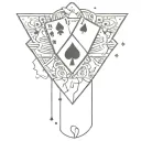 Life's a gamble style inspired tattoo design idea