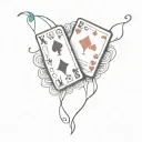 Life's a gamble style inspired tattoo design idea