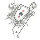 Life's a gamble style inspired tattoo design idea