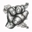 fist raised tattoo design idea