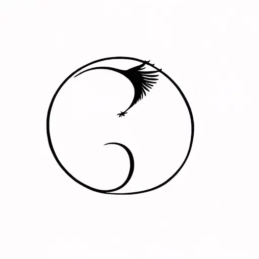 minimalist phoenix with semicolon hidden symbol tattoo design idea