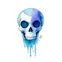 witch's horror inspired skull dead creepy cute tattoo design idea