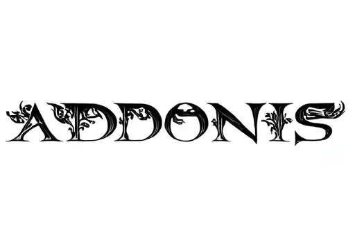 "Black and white Adonis" tattoo design idea