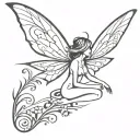 fairy tattoo design idea