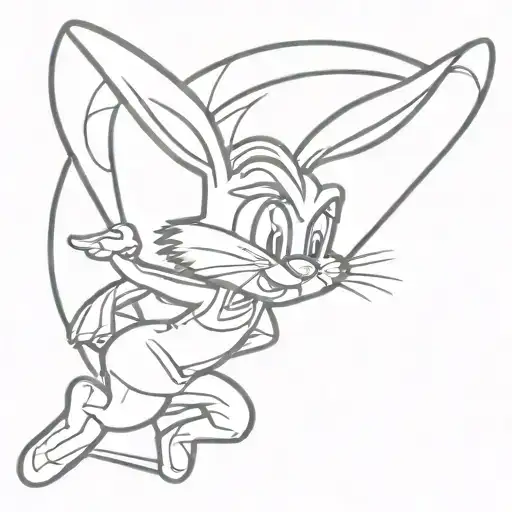 Lola Bunny space jam tattoo design idea