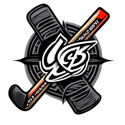 Hockey Stick tattoo design idea