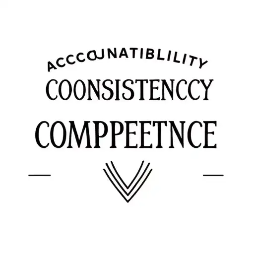 tattoo that says accountability, consistency, and competence  tattoo design idea
