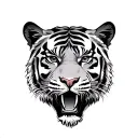 tiger face tattoo design idea