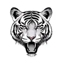 tiger face tattoo design idea