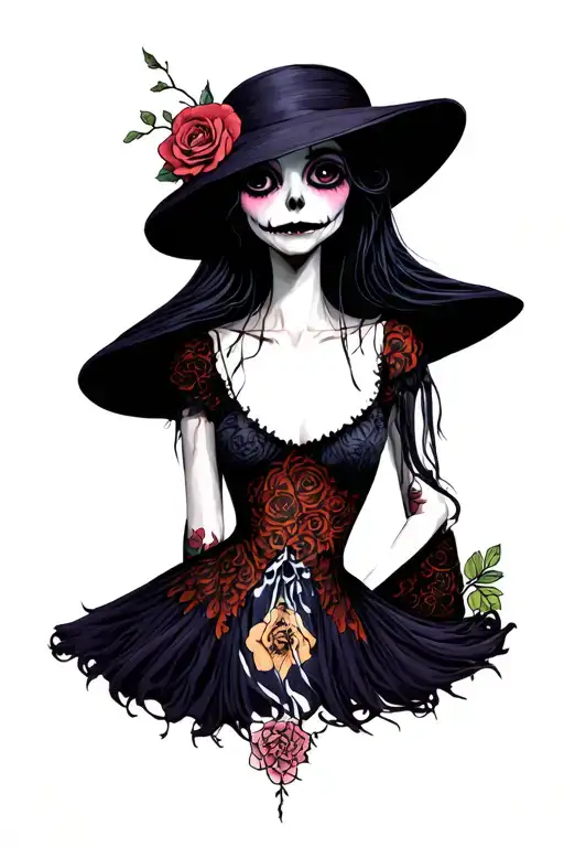 sally Tim burton tattoo design idea