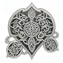 Celtic knotted shield tattoo design idea