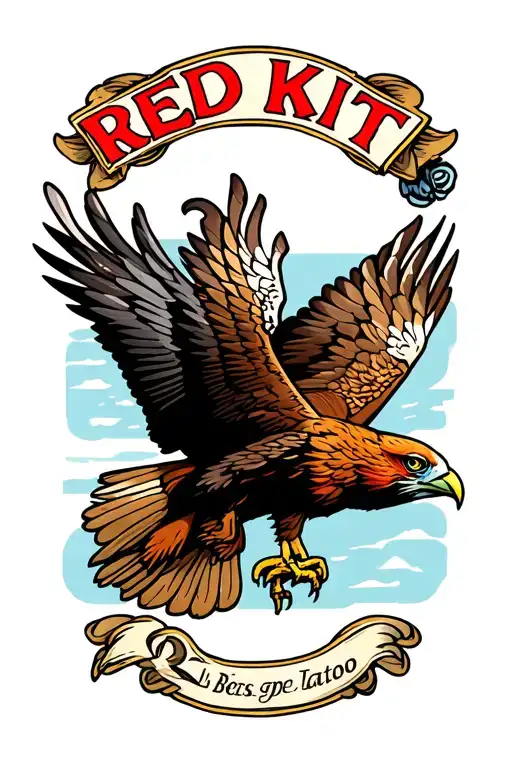 Red Kite tattoo design idea