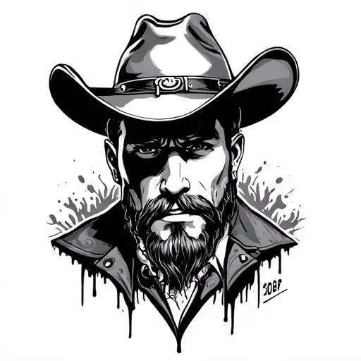 cowboy graffiti style tattoo tattoo design idea