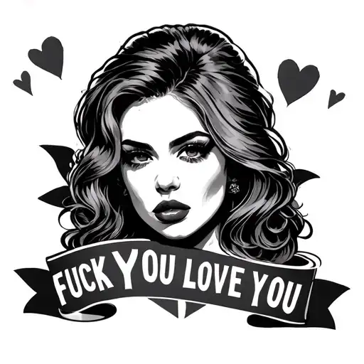 Fuck You Love You tattoo design idea