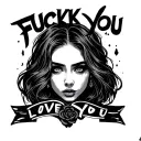 Fuck You Love You tattoo design idea