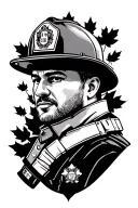 correctional officer and firefighter canada tattoo design idea