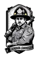 correctional officer and firefighter canada tattoo design idea