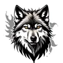 alpha wolf small tattoo tattoo design idea