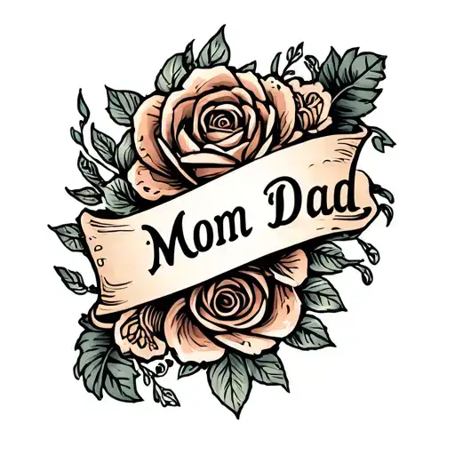 mom dad name tattoo tattoo design idea