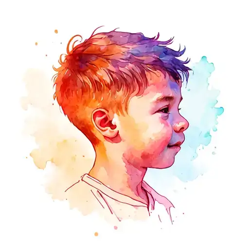 child dad tattoo design idea