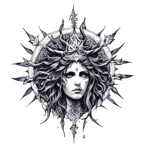Hecate Goddess tattoo design idea