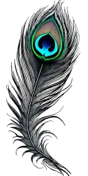 peacock feathers seamless pattern tattoo design idea