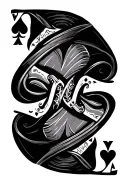 ace of spades tattoo design idea