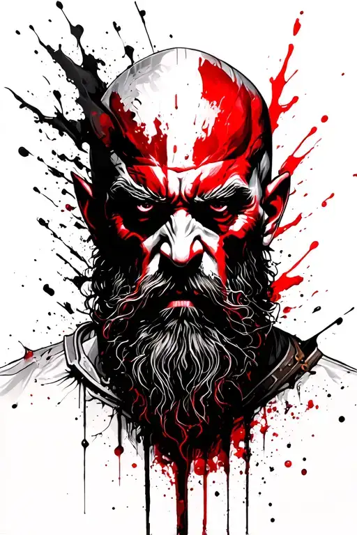 Kratos god of war for father death date tattoo design idea