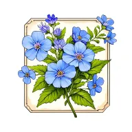 forget me not flowers tattoo design idea