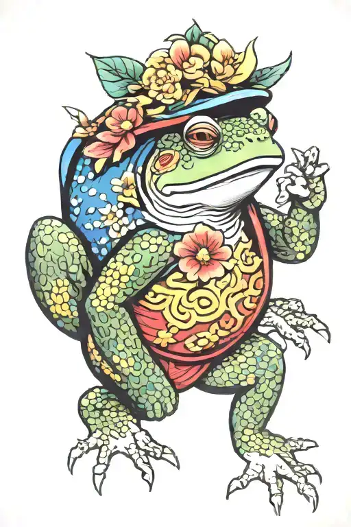 toad tattoo design idea