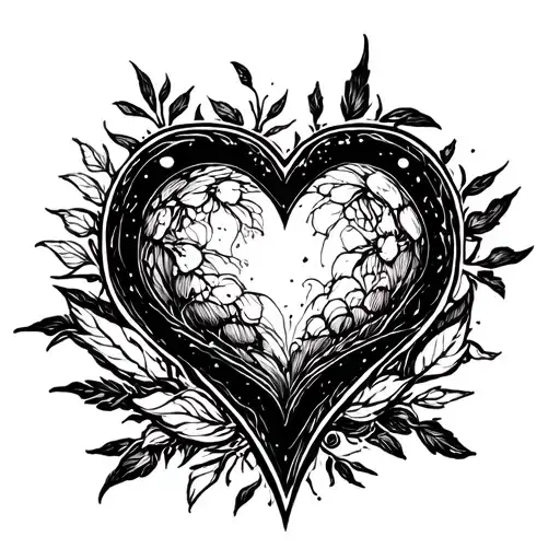 BNWO, heart shaped, tattoo design idea