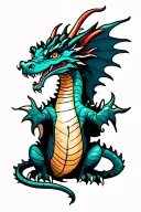 puff the magic dragon  tattoo design idea