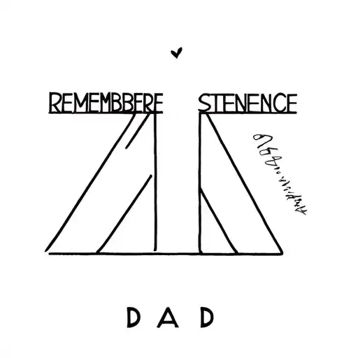 rememberence dad tattoo design idea
