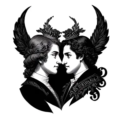 Jefferson and Catherine  tattoo design idea
