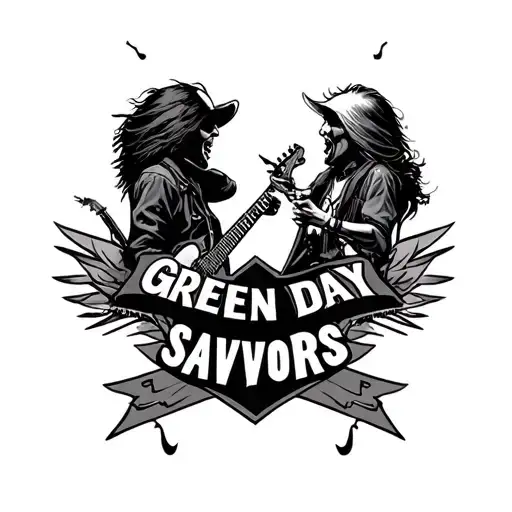 Green Day saviors tour tattoo design idea
