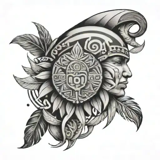 taíno Earth indigenous tattoo design idea