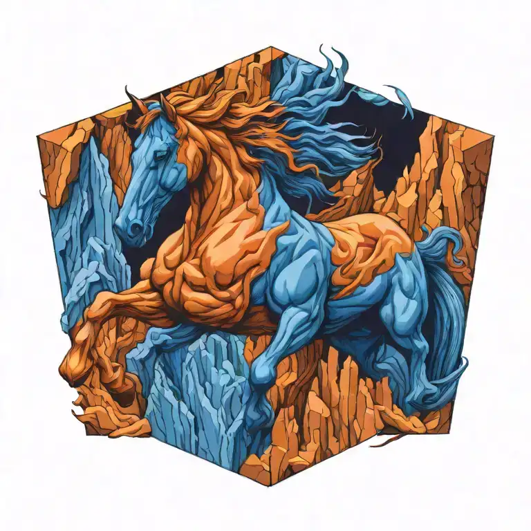 Crazy Horse tattoo design idea