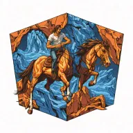 Crazy Horse tattoo design idea