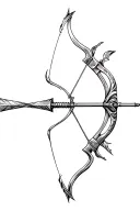 modern archery arrow tattoo design idea