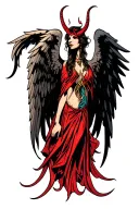 angel devil wings tattoo design idea