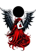 angel devil wings tattoo design idea