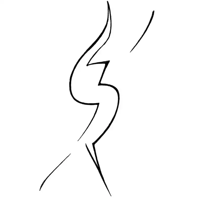feminine freehand lightning tattoo tattoo design idea
