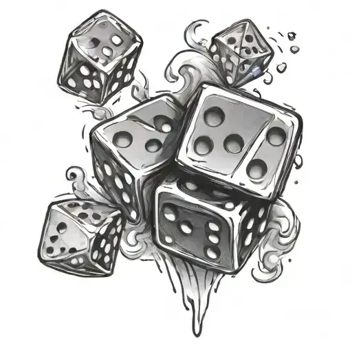 2 Dice tattoo design idea