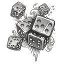 2 Dice tattoo design idea