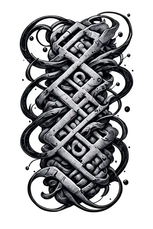 Morse code forming the shape tattoo design idea