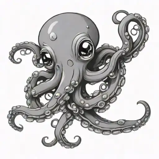 a cute anime octopus making tattoos tattoo design idea