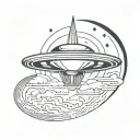 ufo tattoo design idea